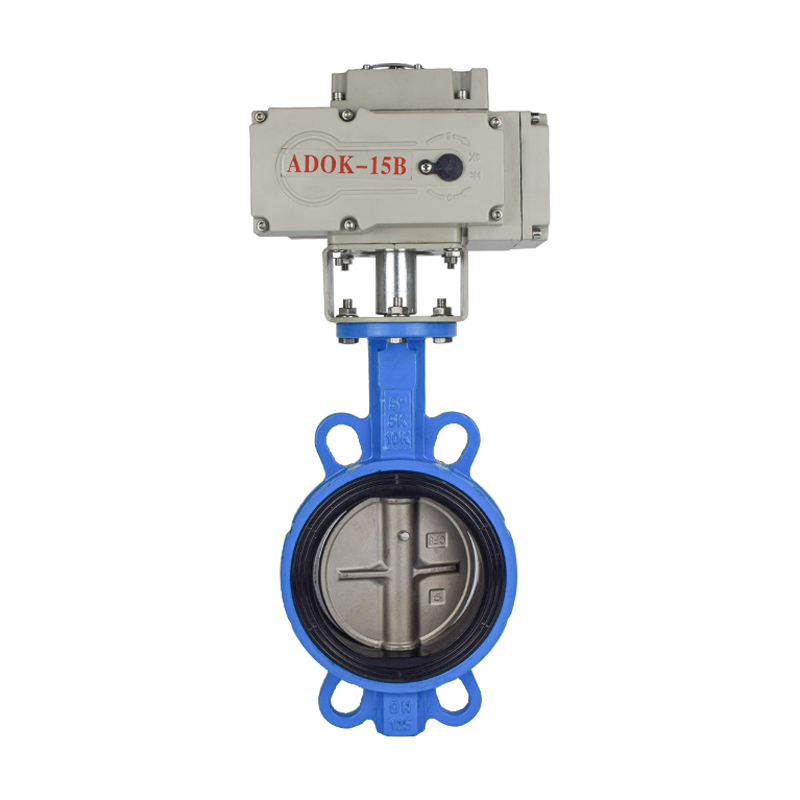 电动对夹式中线软密封蝶阀